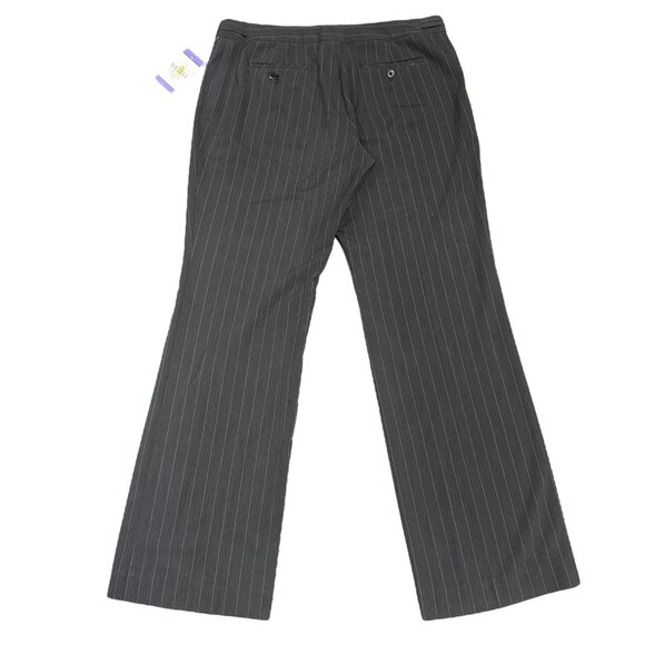 The Limited Womens 12 Cassidy Fit Pinstripe Charcoal Gray Dress Pants - Picture 2 of 15